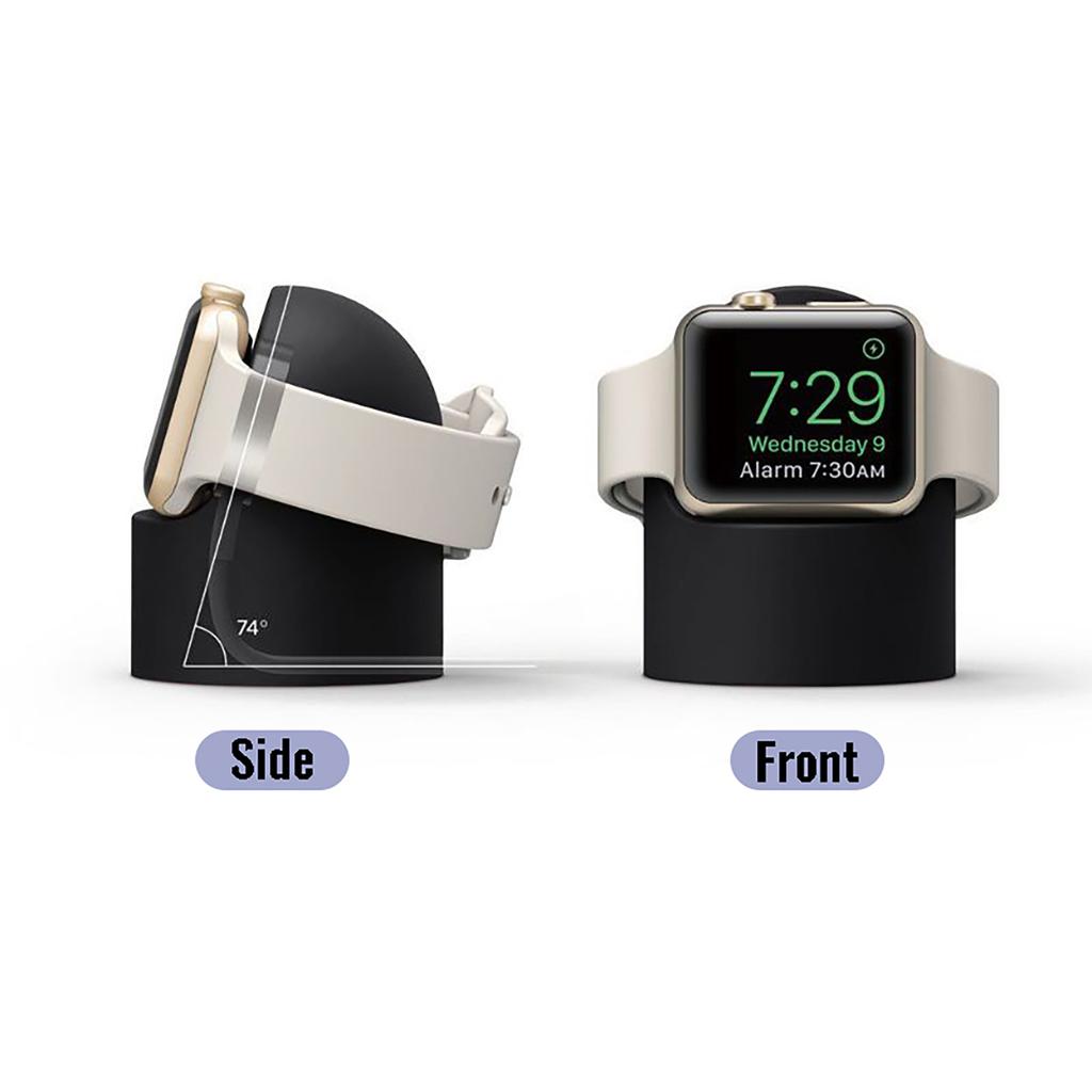 For iWatch Charging Stand Holder Silicone Dock Holder with Nightstand Mode for iWatch Wireless Charger