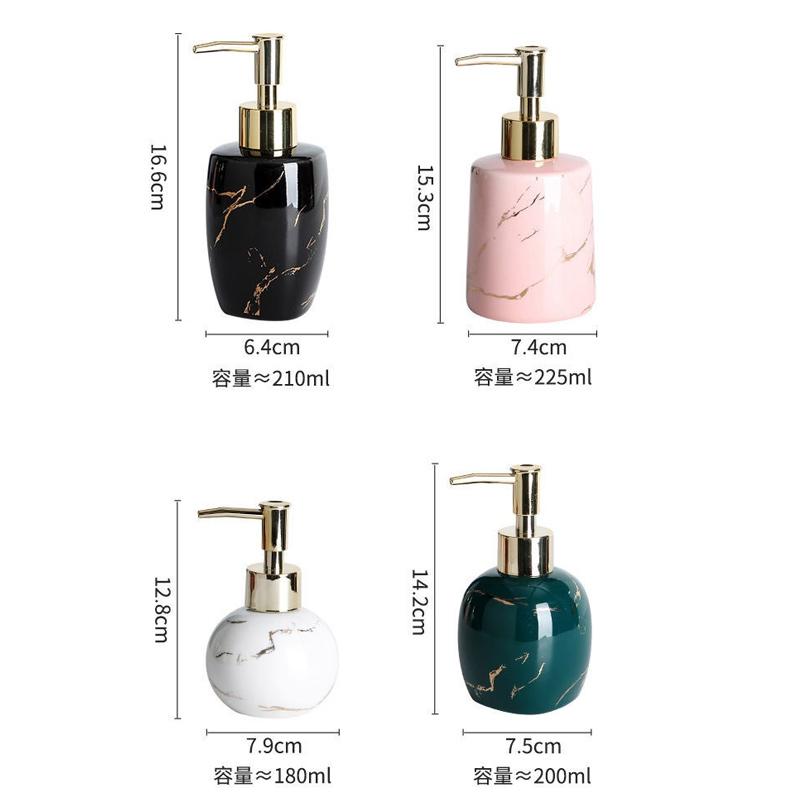 Exquisite ceramic press bottle lotion hand sanitizer separate bottle Luxury hotel shower gel shampoo separate empty bottle
