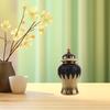 Traditional Ceramic Ginger Jar Decorative Vase with Lid Carved Flower Holder Elegant Entryway Decor Home Office Wedding
