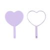Heart-Shaped Mini Handheld HD Mirror with Custom Logo Capability - Plastic Design Makeup Accessory