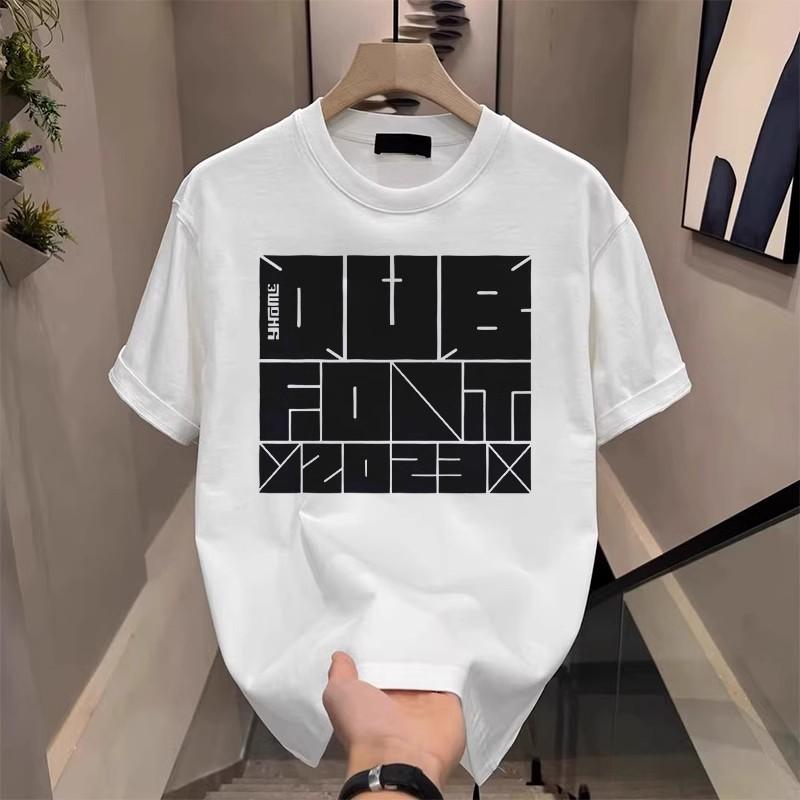 Trendy Brand Short-Sleeved Pure Cotton Men'S Printed T-Shirt Trendy Men'S And Women'S Versatile Round Neck T-Shirt Men'S