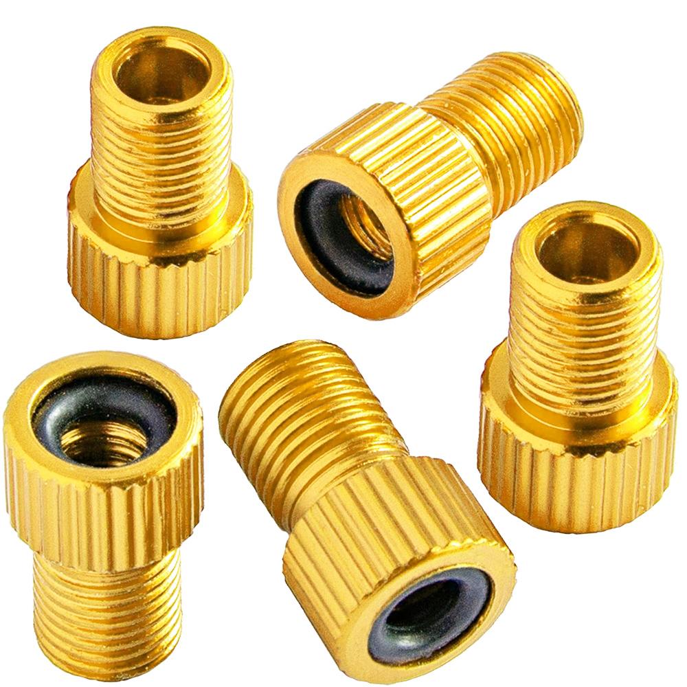 5Pc Presta Valve Adapter Convert Presta to Schrader French/UK to US Inflate Tire Using Standard Pump or Air Compressor Tire Chucks 1