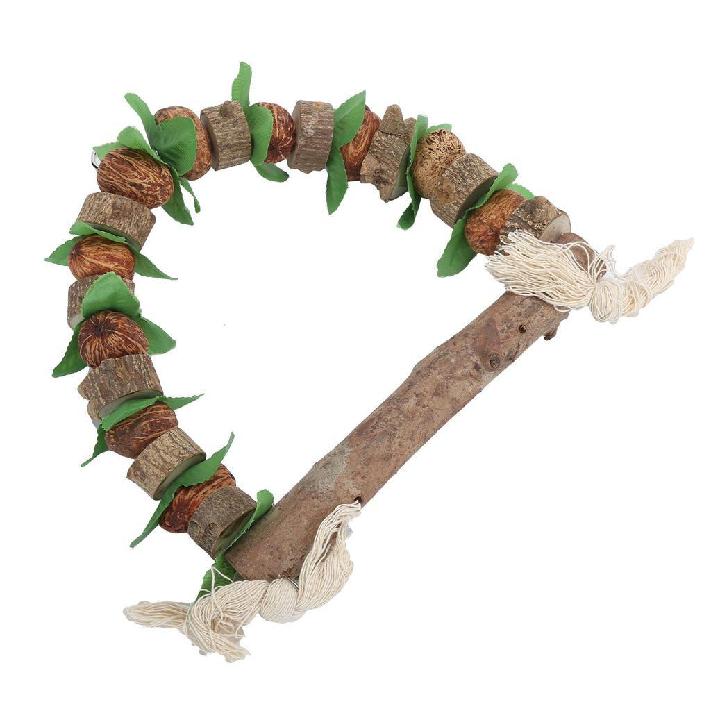 Vogelschaukel Holz Papageien Kauspielzeug Beißspielzeug Kletterspielzeug Hängendes Spielzeug Haustierkäfig Zubehör