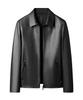 JINLUN Goat Leather Slim Single Rider Genuine Goatskin Black Men's Jacket, Fit, Jacket, Leather, Fall/Winter, (Black, 2XL)