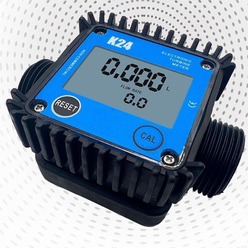 Liquid Meter 10-120L/min Flowmeter with LCD Display for Diesel-Fuel Water DN25 Electronic Turbine-Flow Meter A0KF