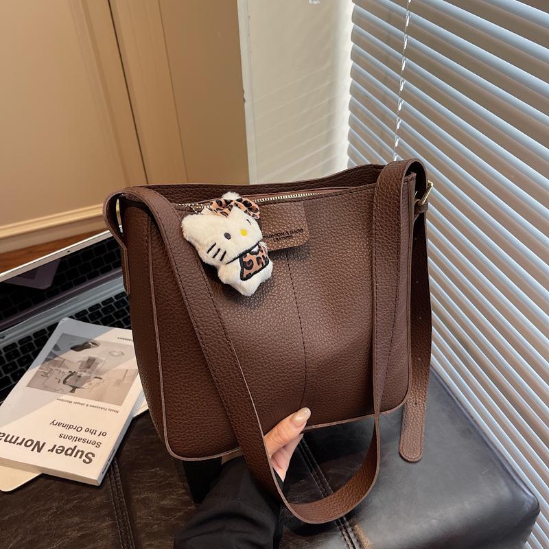 Damen High-End Retro Crossbody Bucket Bag - Herbst/Winter Vielseitige Mode Schultertasche