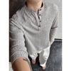 Men S Vintage Long Sleeve Polo Shirt Casual Base Layer