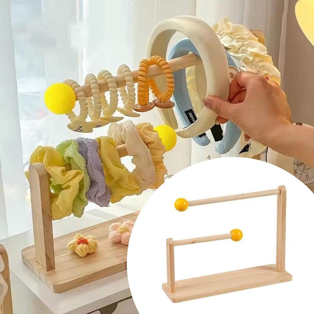 Wooden Hair Band Hair Rope Hair Tie Holder Multifunctional Earring Bracelet Watch Necklace Stand