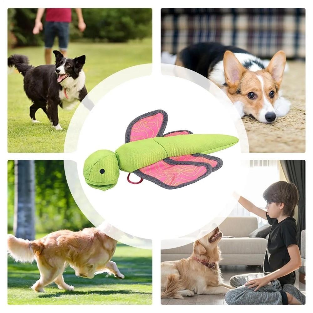 Built-in Squeaky Sound Dragonfly Shaped Dog Fetch Toy Human-Pet Interaction
