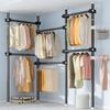 Industrial Pipe Clothing Rack Walk-in Closet Cloth Hanging Rack wall mounted Clothing Rack Home walk-in Wardrobe Supplies Organi