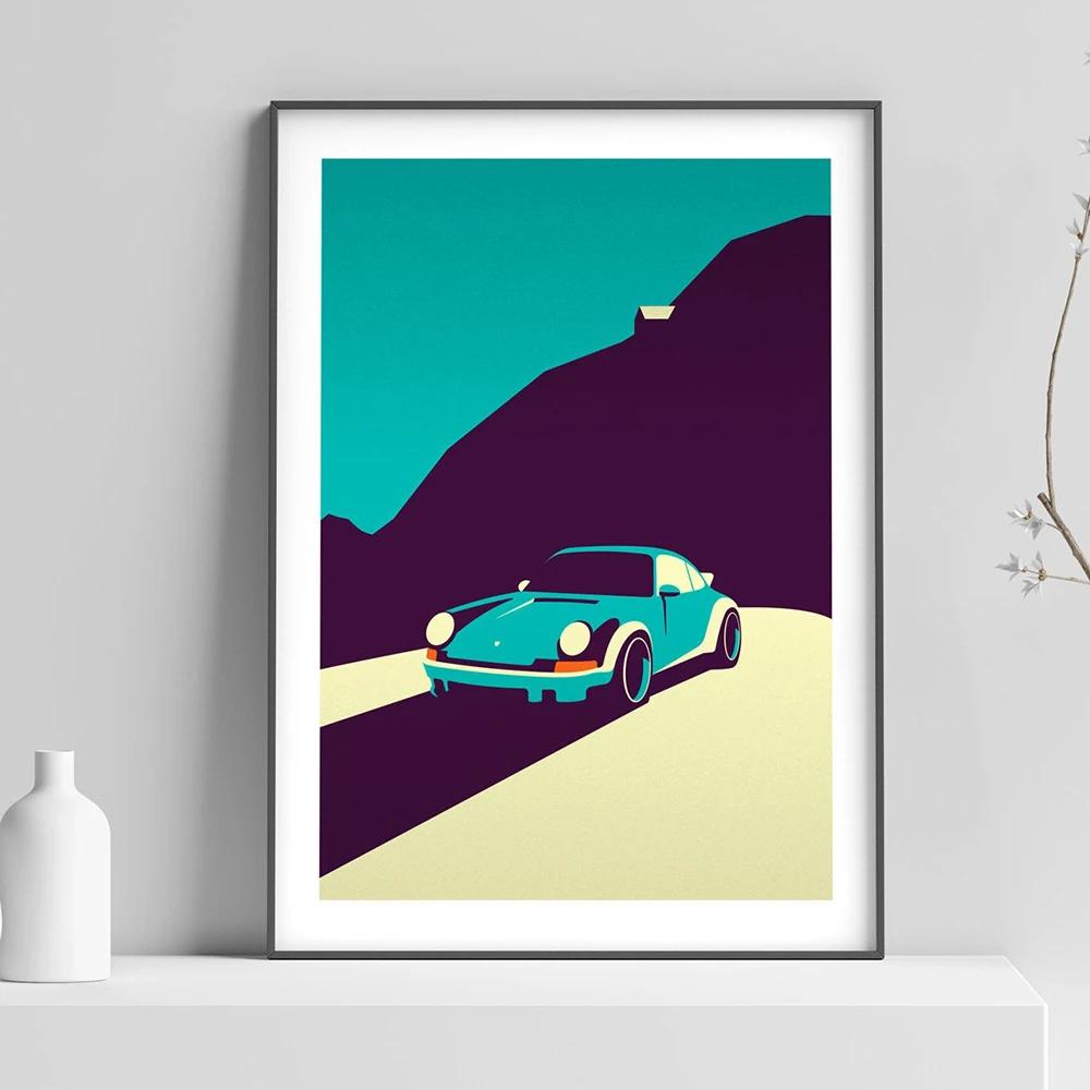 Classic 911 Cars Poster Red Yellow Green White HD Art Print Nordic Canvas Painting Modern Wall Picture Living Room Home Decor
