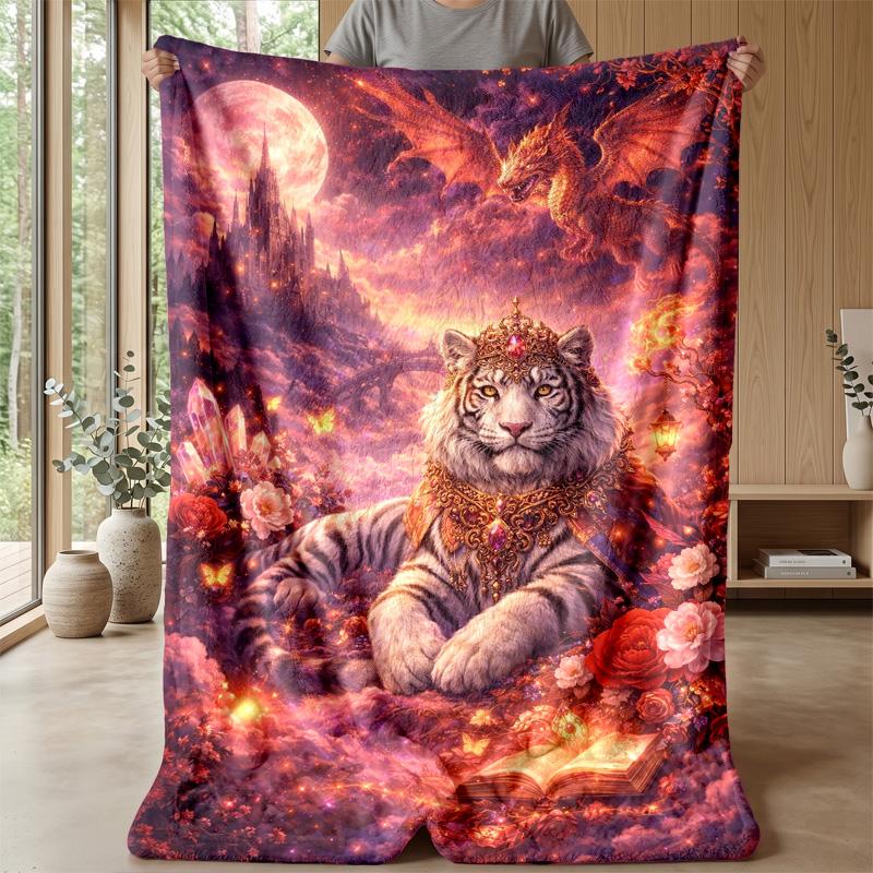 Fairy Rainbow Magic Theme blanket Lightweight Warm Flannel Blanket Decorative Throw Blanket for Home Decoration