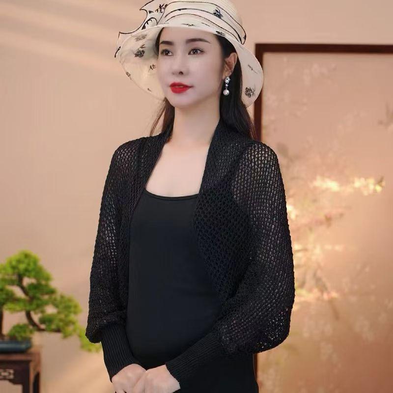 Ice Silk Long Sleeve Shawl: Versatile Fashion for Summer and Autumn