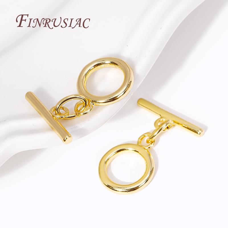 18K Gold Plated Bracelet Connect Clasps DIY Jewelry Making Supplies OT Clasps Multi Styles High Quality Brass Toggle Clasps