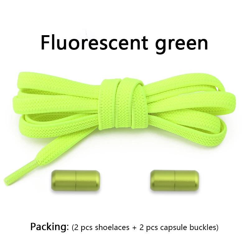1 Pair Flat Shoe Laces for Sneakers Elastic Shoelaces Without Tie Convenient Quick On And Off Lazy Shoelace Accessories
