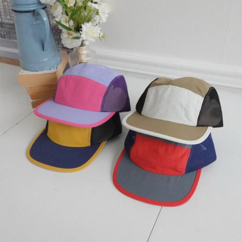 Women s Mesh Buckle Flat Brim Blockcore Hat C8287_Red