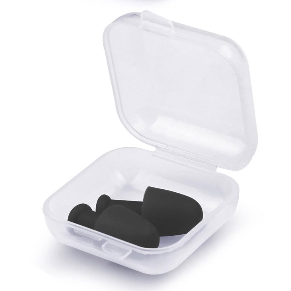 1Pair Reusable Waterproof Soft Silicone Earplugs Noise Reduction Sleeping Ear Plugs for Swimming Surfing Snorkeling