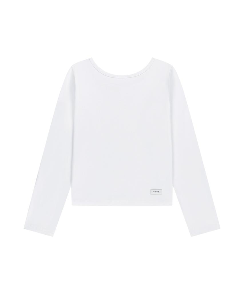 Malittepeulangsowajeobeo W Basic Scoop Back Long Sleeve White