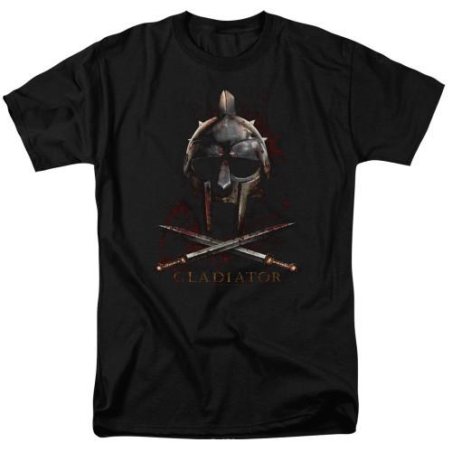 Gladiator Helmet Adult TShirt Black Unisex T-Shirt L