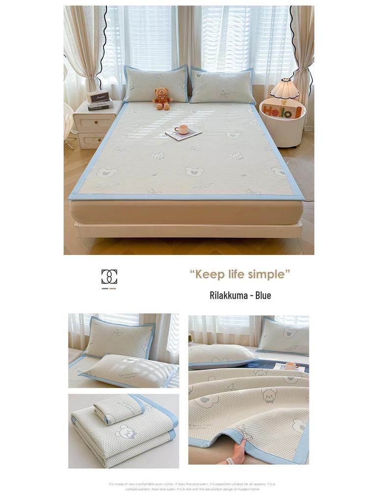 2026 A-Class Summer Cooling Ice Bean Three-Piece Bedding Set for Single Bed