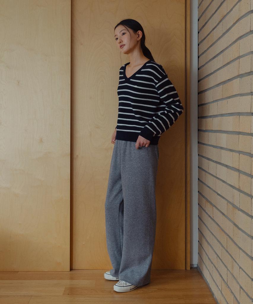 LAMINEZ Hair Soft Banding Pants - Gray
