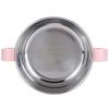 Baby Children Bowl Cartoon 304 Stainless Steel Rice Feeding Bowl with Lid TablewarePink