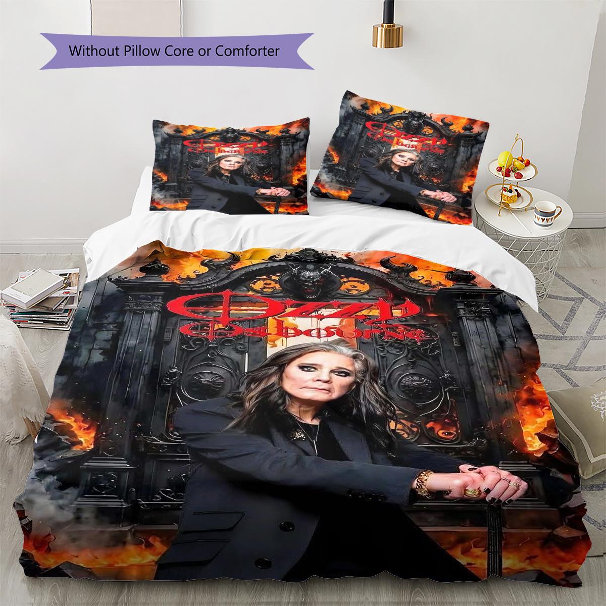 

Ozzy Osbourne Pattern Bedding Quilt Set Quilt Cover Pillowcase Home Decoration Gift (1 * duvet cover + 2 * pillowcase, without core) 240x220cm