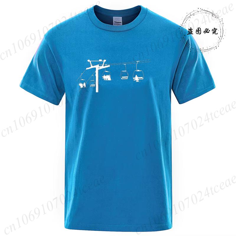 New Ski Lift T-Shirt Mens Ladies Unisex Skiing Gift Extreme Sports Tees Skier Casual Pride T Shirt Men Unisex Fashion Tshirt Top