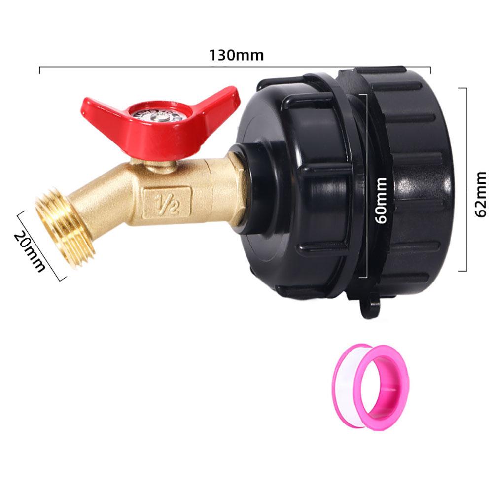 2.44" Fine Thread Adapter for 275-330 Gallon IBC Tote Tank + 2.36" Coarse Thread