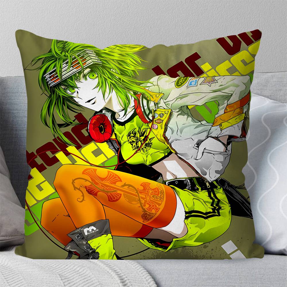 Anime GUMI And Hatsune Miku Matryoshka Pillow Case Square Pillow Bedroom Sofa Leisure Comfort Cushion Car Home Decoration