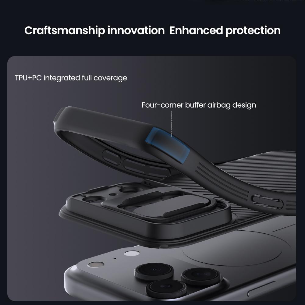 NILLKIN Pro iPhone 17 Pro Max Vzduchový kryt na telefon CamShield Pro Ochrana fotoaparátu Zadní kryt