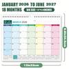 Holidays Marked Wall Calendar Thick Paper Hanging Calendar Colorful English Calendar  Home