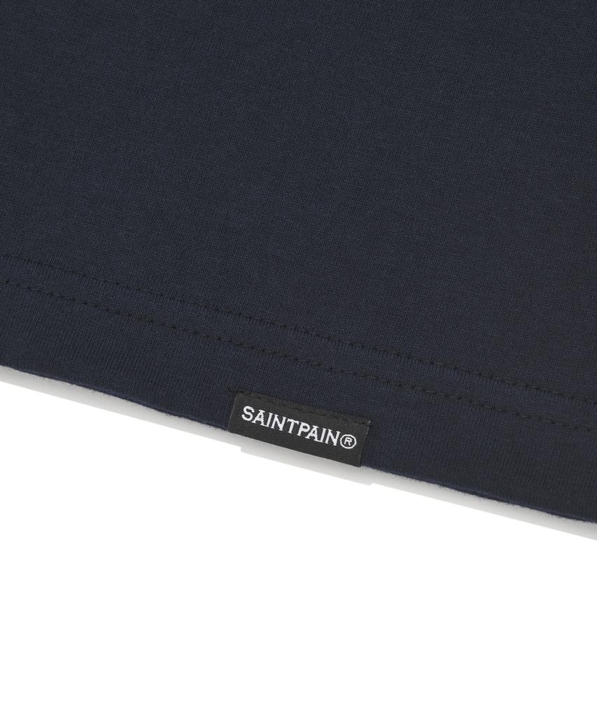 SAINTPAIN Sp Gothic Saint Logo Short Sleeve T-Shirt - Navy