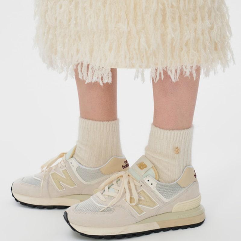 KUME Angora Socks, Ivory