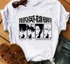 Japanese Anime My Hero Academia Graphic Fun Print T Shirt Fashion Women Retro Cotton T-shirt  Summer Loose Y2K Top T-Shirt