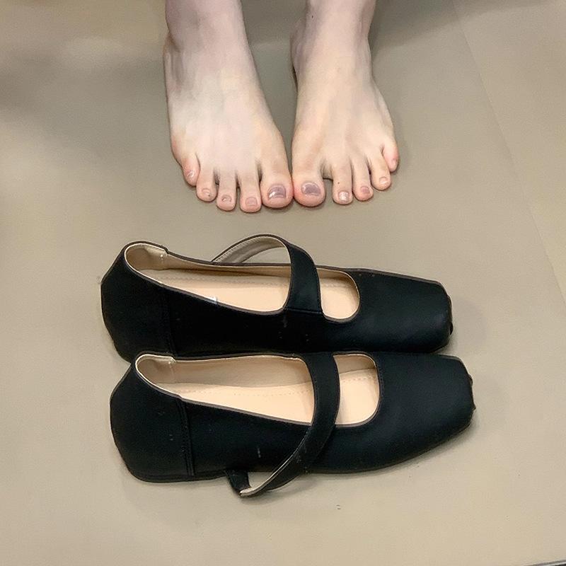 French Square Head with Mary Jane Shoes 2025 New Retro Single Shoes