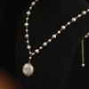 Big Baroque White Pearl Long Necklace Women's