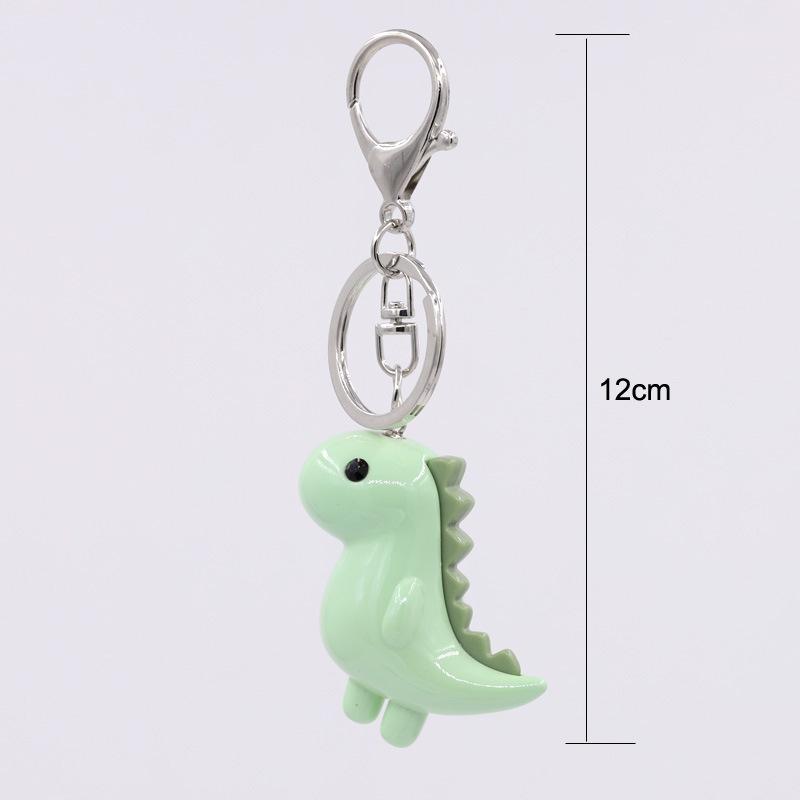 Charming Cartoon Dinosaur Acrylic Keychain Colorful Electroplated Finish, Perfect for Backpacks & Car Keys