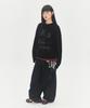 VIDEO JOCKEY Hipster Graphic Knit Sweater [Black]
