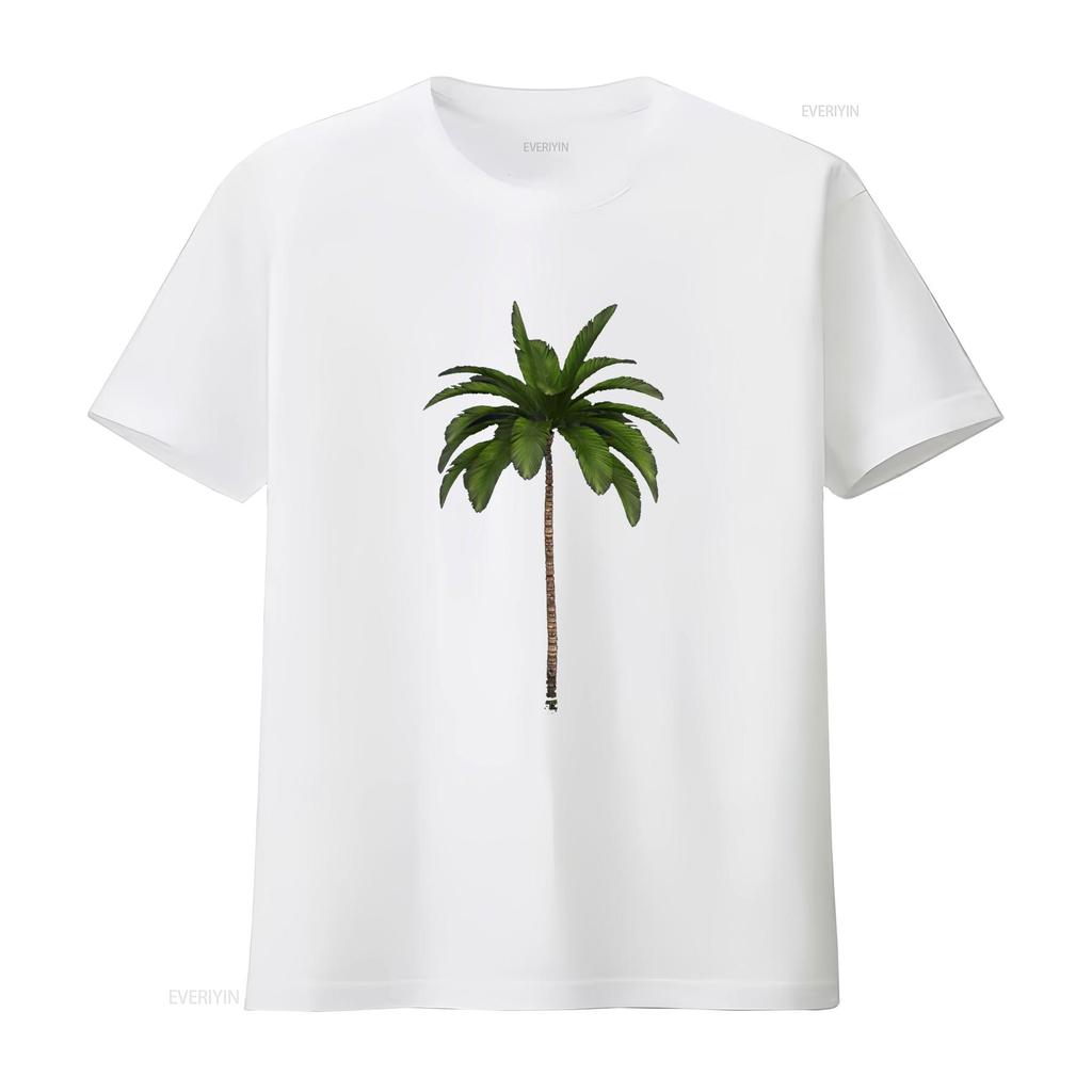 Tropical Palm Tree T Shirt vintage Washed Slightly graphic Soft streetwear Unisex Stylish designer clothes Casual Versatile