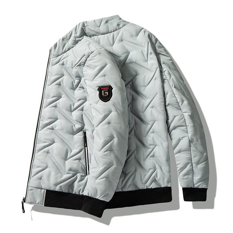 Mens Stand Collar Short Cotton Padded Jacket Trendy Thick Warm Winter Coat Teens