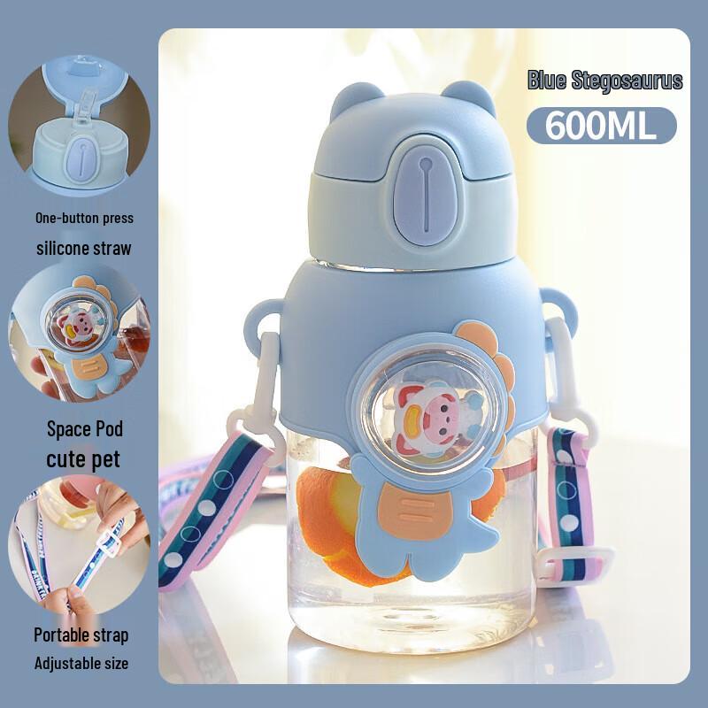 

Cute Cartoon Kids Plastic Straw Bottle