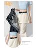 High Waist Micro-Flare Pants: Women's Spring/Summer Slimming Casual Floor-Length Style with Fake Two-Piece Design