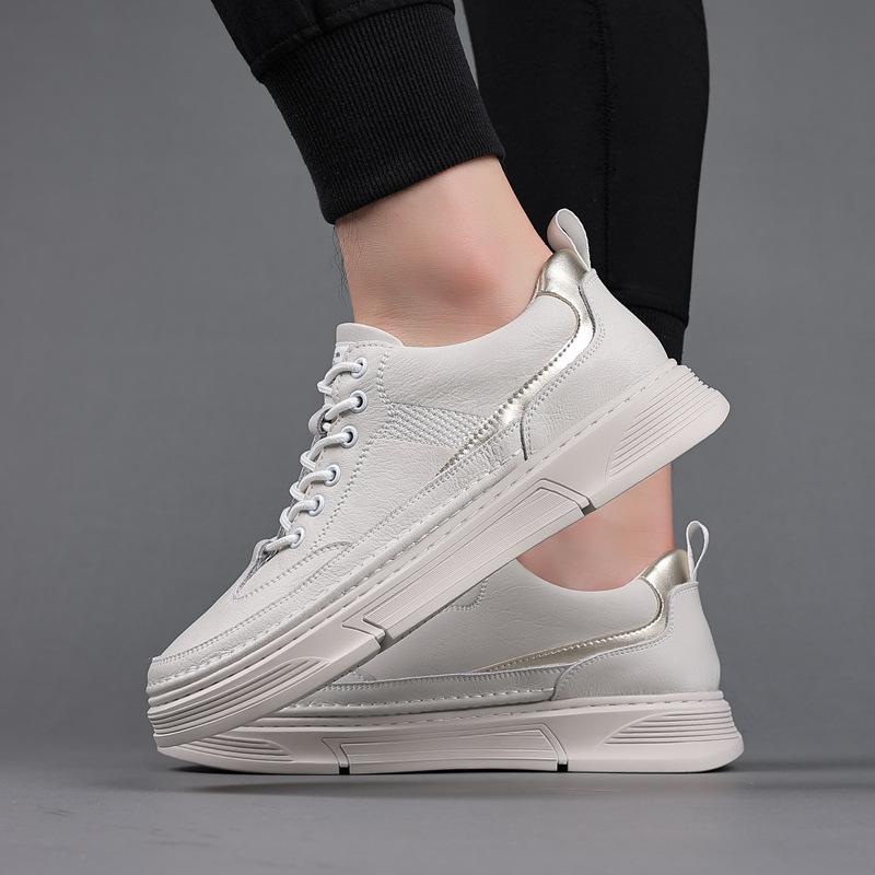 Spring new small black shoes men's low-top lace-up casual sports shoes youth fashion shoes