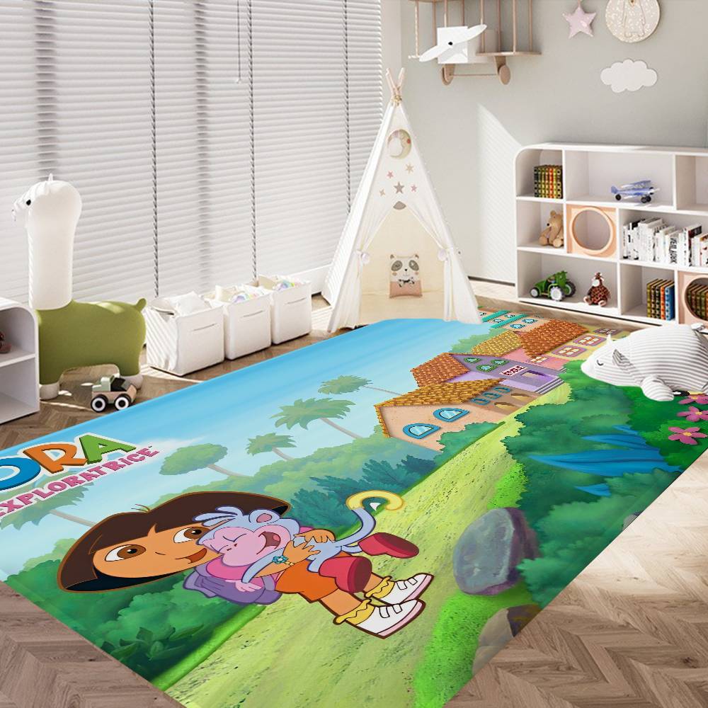 D-Dora the E-Explorer Room Mats Retro Multiple Choice Living Room Kitchen Rug Non-Slip Welcome Rug