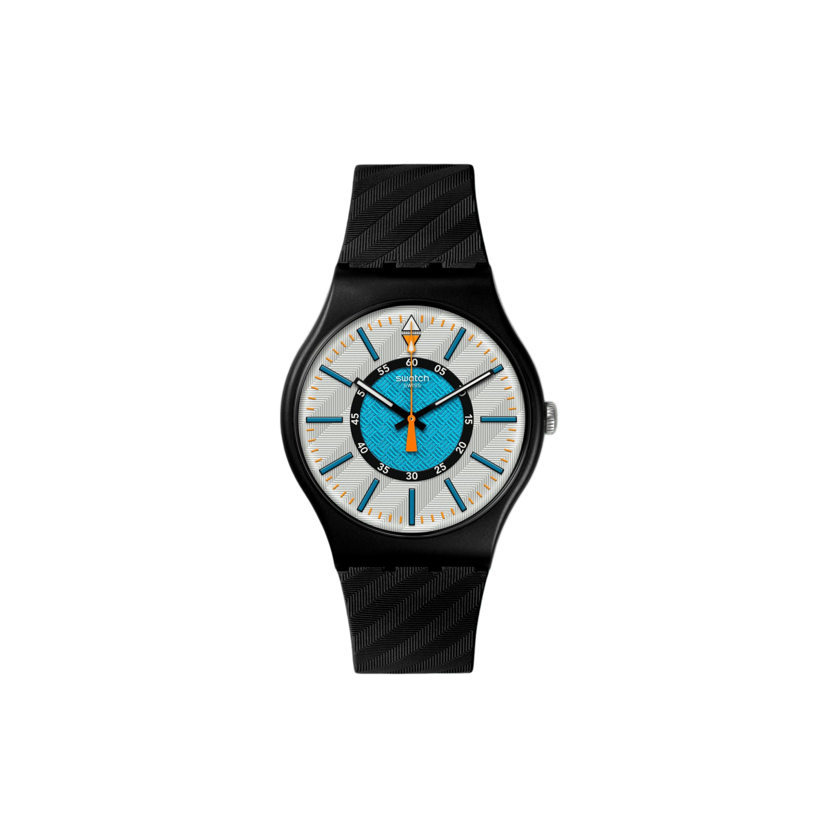 Swatch Quartz Movement 30M Water Resistant Watch 41Mm Gray Dial Ceramic Case Silicone Strap Men watches SO32B119 Gray Dial