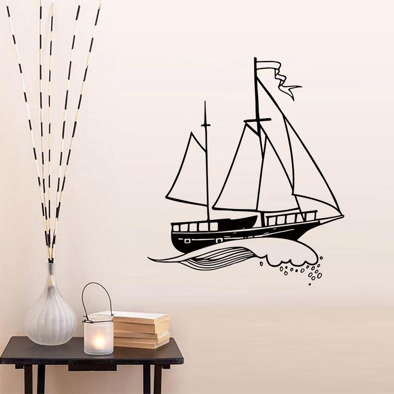 Creative Personality Sailing Home Decoration Bedroom Living Room Wall Stickers