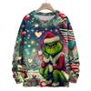 Ladies' Fashionable Casual Long Sleeved Christmas Cute Printed Round Neck Knitted Yarn
