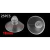 18mm/0.7" Furniture Desk Glass Transparent Anti-Collision Suction Cups Sucker Hanger Pads for Glass Plastic Without Hooks, Pack of 25
