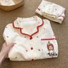 New Lace Star People Pajamas Women's Summer Short-sleeved Shorts Cardigan Two-piece Set Can Be Worn Outside Loungewear